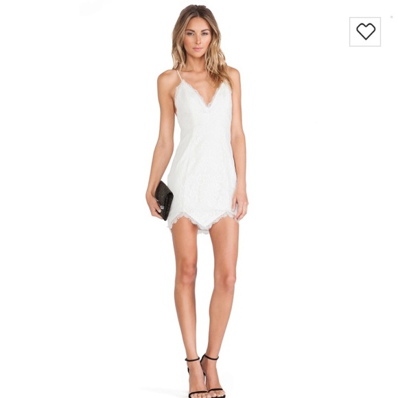 NBD Dresses & Skirts - White lace mini dress by NBD